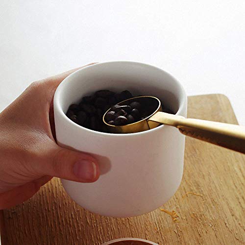 Pure Color Ceramic Sugar Bowl with Wooden Lid Sugar Dispenser Salt Pepper Storage Jar Pot Sugar Container Seasoning Pot Box Condiment Spice Racks Holder for Home Kitchen Black