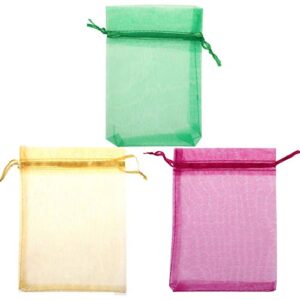 120PCS Organza Drawstring Gift Bag Pouch Wrap for Party/Game/Wedding/Christmas, Candy Pouch (120 Pcs-8x12")