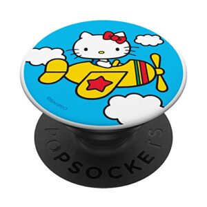hello kitty classic airplane popsockets popgrip: swappable grip for phones & tablets