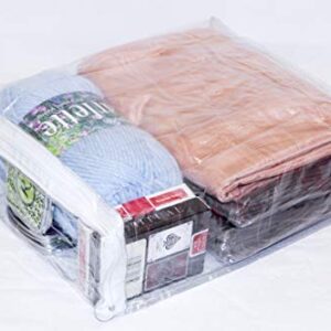 Clear Vinyl Zippered Storage Bags 9.5 x 11.5 x 3 Inch 5-Pack with 7.5" Insert Pocket