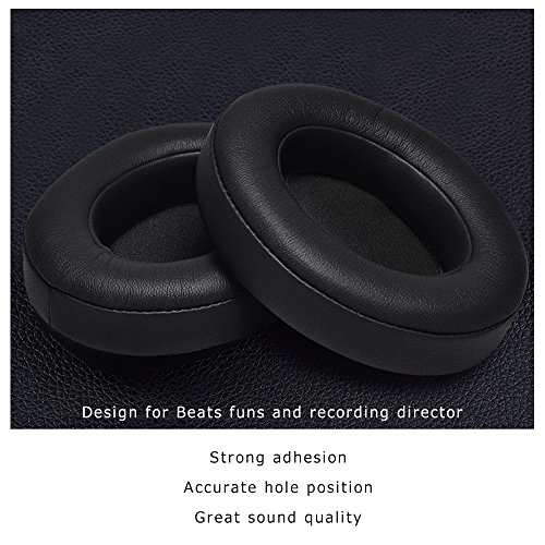 Bestdealing Black Replacement Ear Pads, Earpads Ear Cushion for Beats 2.0 Wired/Wireless Headphones 3.0 Wireless Headphones, Earbuds Ear Cover(Not fit Solo2)