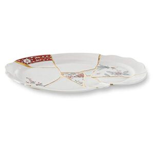 Seletti Kintsugi Tray in Porcelain and 24 Carat Gold
