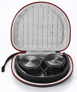 hard case for sony mdrzx110nc/zx300/zx310/mdrzx110 zx series stereo/mdrzx110ap extra bass headphones travel carrying storage bag - black