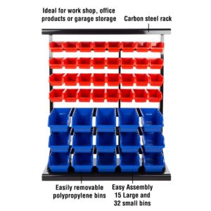 Stalwart 75-ST6079 orage Rack Organizer- Wall Mountable Container with Removeable Drawers for Tools, Hardware, Crafts, Office Supplies and More by Stalwart