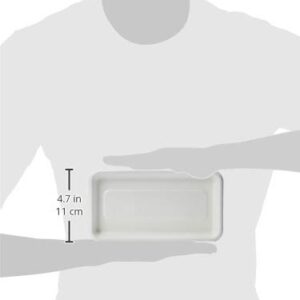 Amazon Basics Compostable Mini Tray, 8.3" x 4.5" x 0.6", White, Pack of 500