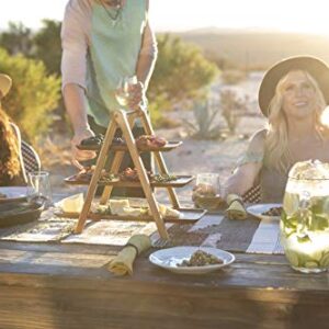 TOSCANA - a Picnic Time brand, 3 Tiered Serving Ladder - Charcuterie Boards - Wood Serving Platters