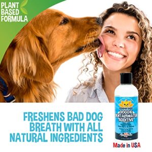 New Premium Dog Breath Freshener Water Additive for Dental Care | Supports Healthy Teeth and Gums | Best for Bad Breath Treatment, Tartar Remover, Plaque Remover | No Brush Required (17oz)