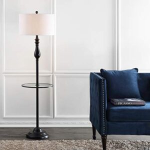 JONATHAN Y JYL3057A Laine 60" Metal/Glass LED Side Table and Floor Lamp Traditional,Transitional for Bedrooms, Living Room, Office, Reading, OilRubbedBronze