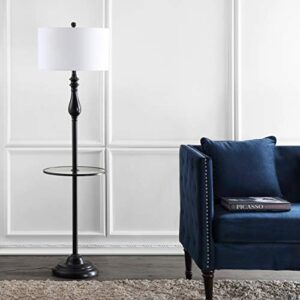 JONATHAN Y JYL3057A Laine 60" Metal/Glass LED Side Table and Floor Lamp Traditional,Transitional for Bedrooms, Living Room, Office, Reading, OilRubbedBronze