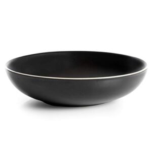 gibson soho lounge soho lounge dinnerware set, 9.7" serving bowl, matte black