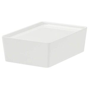 ikea kuggis box with lid white 202.802.07 size 7x10 ¼x3 ¼