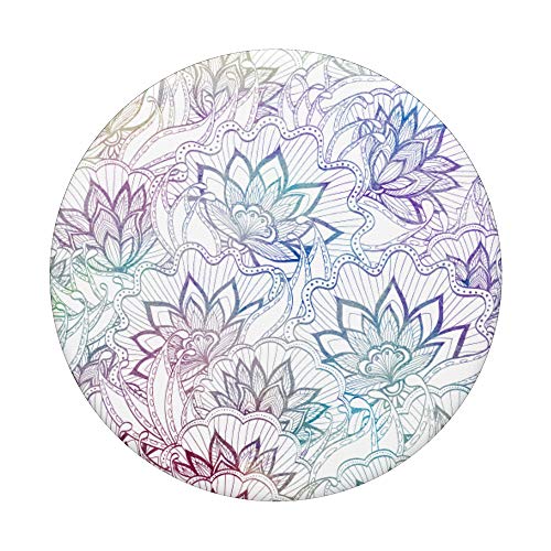 Rainbow Lotus Flower PopSockets PopGrip: Swappable Grip for Phones & Tablets