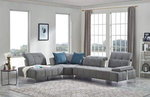 limari home caprock sectional sofa, gray