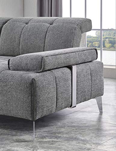 Limari Home Caprock Sectional Sofa, Gray