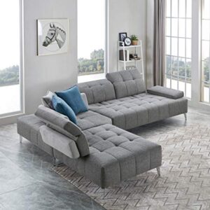 Limari Home Caprock Sectional Sofa, Gray