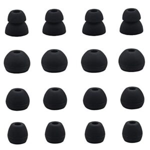 jnsa black replacement earbud tips eartips compatible with powerbeats pro and beatsx headphones, 8 pairs with 4 size options, ear tip for powerbeats pro black