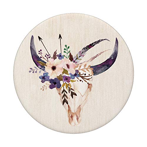 tribal boho bull head PopSockets PopGrip: Swappable Grip for Phones & Tablets