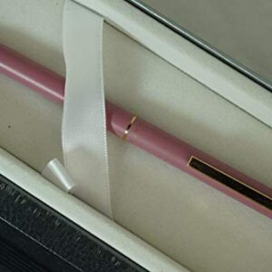 Cross Sheaffer Rare Made in The USA Signature Slim Classic Fashion Matte Rose Pink with 22KT Gold Appointment Ballpoint Pen and Matching Sheaffer Journal
