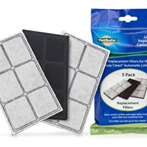 PetSafe Litter Box Replacement Carbon Filters, 3-Pack, for Use with PetSafe Simply Clean Automatic Cat Litter Box