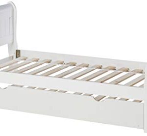 Donco Kids 325-TW_503-W Sleigh Bed withTrundle Bed, Twin/Twin, White