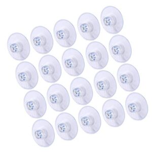 Xelparuc 20 Packs 45mm Large Suction Cup PVC Plastic Sucker Pads Without Hooks, Clear