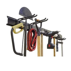ultrawall garden tool organizer, 48 inch garage tool organizer wall mount, heavy duty steel wall holders for tools, 400lb weight capacity