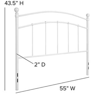 Flash Furniture Woodstock Decorative White Metal Full Size Headboard