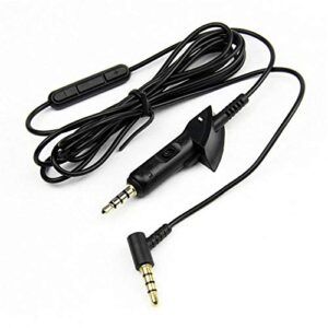 audio cable replacement cord line compatible with for bose qc15 quietcomfort qc 15 headphone (inline mic remote)