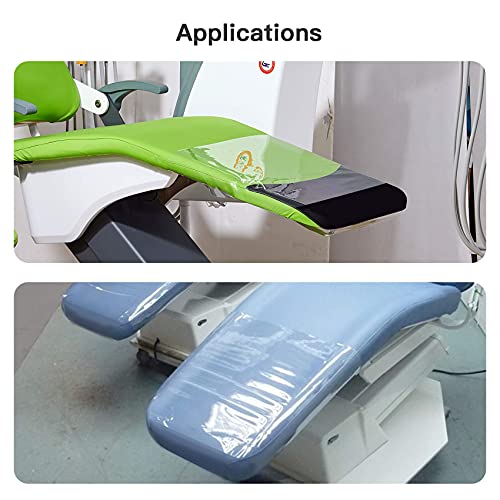 Foot Pad Dustproof Dental Chair Toe Cover Sleeve with Elastic Bands, Foot Mat Cushion Transparent Dentist Clinic Unit Protector Anti-Dropping - Washable & Reusable