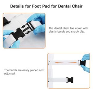 Foot Pad Dustproof Dental Chair Toe Cover Sleeve with Elastic Bands, Foot Mat Cushion Transparent Dentist Clinic Unit Protector Anti-Dropping - Washable & Reusable