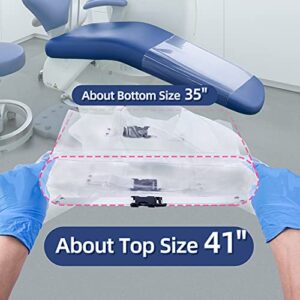 Foot Pad Dustproof Dental Chair Toe Cover Sleeve with Elastic Bands, Foot Mat Cushion Transparent Dentist Clinic Unit Protector Anti-Dropping - Washable & Reusable