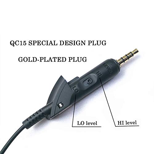 Replacement Audio Cable Extension Cord Line Compatible with for Bose QuietComfort QC15 QC 15 Headsets,3.5 to 3.5mm Headphones Cable Work on smartphone,iPhone,iPod,iPad or tablet or Android Phones