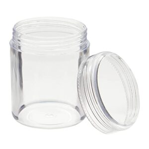 Juvale 35 Pack Plastic Canning Jars with Lids for Slime, Craft Storage, Beauty Products (1.2 oz)