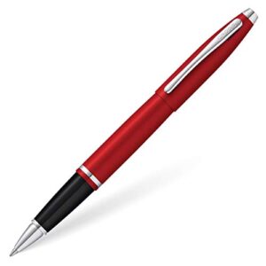 cross calais refillable gel ink rollerball pen, medium rollerball, includes premium gift box - matte metallic crimson