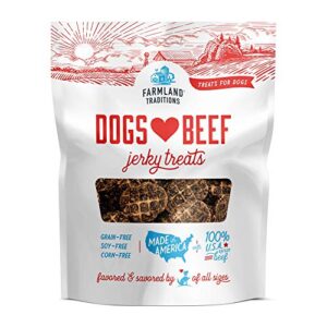 farmland traditions filler free dogs love beef premium jerky treats for dogs (40 oz.)