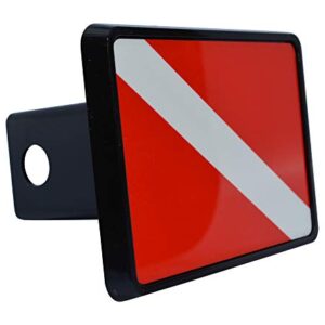 Diver Down Flag Trailer Hitch Cover Plug Gift Idea Scuba Diving