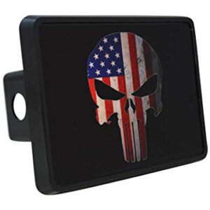 USA American Flag Trailer Hitch Cover Plug US Patriotic Vintage Special Forces Skull