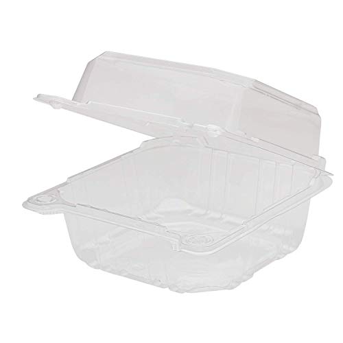 Karat FP-HC66PET-1C 6''X 6'' Pet Hinged Containers (Case of 500)