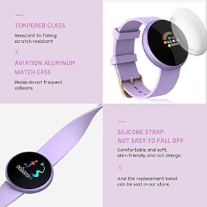 Women's Smart Watch, Fitness Tracker Smart Watch for Women, Color Touch Screen, Fitness Sleep Monitor Waterproof Call Reminder with Text GPS Auto Wake Screen Smartwatches for iPhone Android