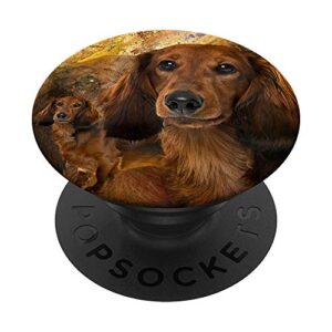 dachshund dog design for dog owners popsockets popgrip: swappable grip for phones & tablets
