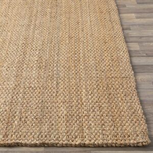 Hauteloom Herndon Sea Grass Jute Rug - Natural Fiber Sisal Area Rug - Natural Farmhouse Look Carpet - Rattan Wicker Look Carpet - Brown - 6' x 9'