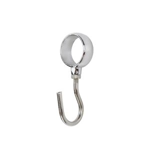 Rannb Wardrobe Closet Hook Stainless Steel Hanging Tube Rod Hook Fit for 25mm Rod -Pack of 12