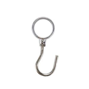 Rannb Wardrobe Closet Hook Stainless Steel Hanging Tube Rod Hook Fit for 25mm Rod -Pack of 12