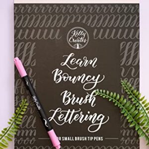 Kelly Creates Bouncy Lettering Workbook, 135 Pages