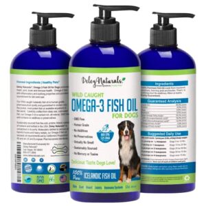 Wild Caught Fish Oil for Dogs - 32oz - Omega 3-6-9, GMO-Free - Reduces Shedding, Supports Skin, Coat, Joints, Heart, Brain, Immune System - Highest EPA & DHA Potency - Only Ingredient is Fish