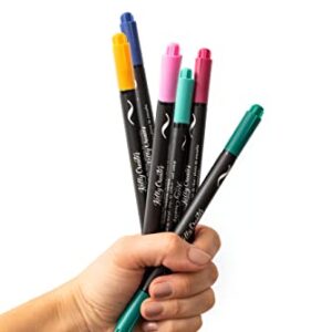 Kelly Creates Dual Tip Brush Pens, 10 Pack, American Crafts, Fine Tip, Large Tip, Lettering, Calligraphy, Coloring, Drawing, Multicolor, Brush Markers