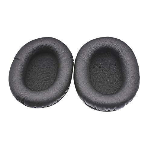 Meijunter Replacement Earpads Cushions Cover for Kingston HyperX Cloud Flight Wireless Gaming Headset - Leather Ear Pad Foam Earmuffs 2 Pcs（Black）