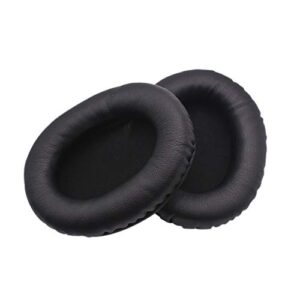 Meijunter Replacement Earpads Cushions Cover for Kingston HyperX Cloud Flight Wireless Gaming Headset - Leather Ear Pad Foam Earmuffs 2 Pcs（Black）