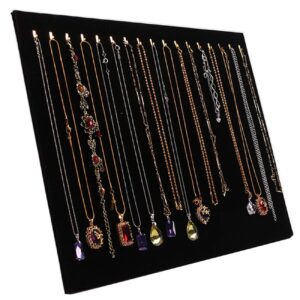 jashem necklace display jewelry tray organizer pad showcase display case 17 hooks