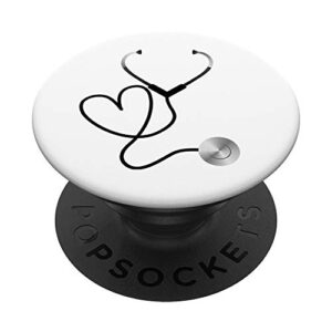 heart stethoscope popsockets popgrip: swappable grip for phones & tablets